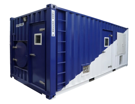 Containerized DDC with compressor and quad rooms