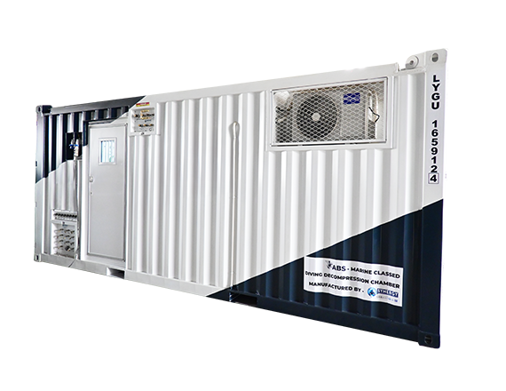Containerized DDC with compressor and quad rooms